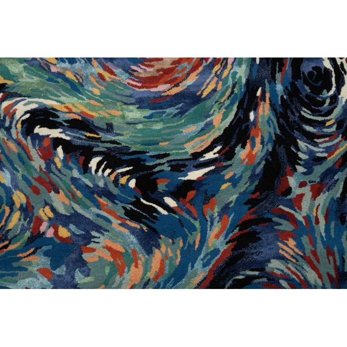 Alfombra FLORES AZUL (Colección Hecha a Mano)